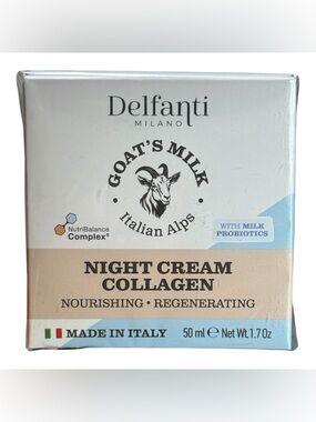 Delfanti Milano Goat’s Milk Collagen Night Cream 1.7oz New